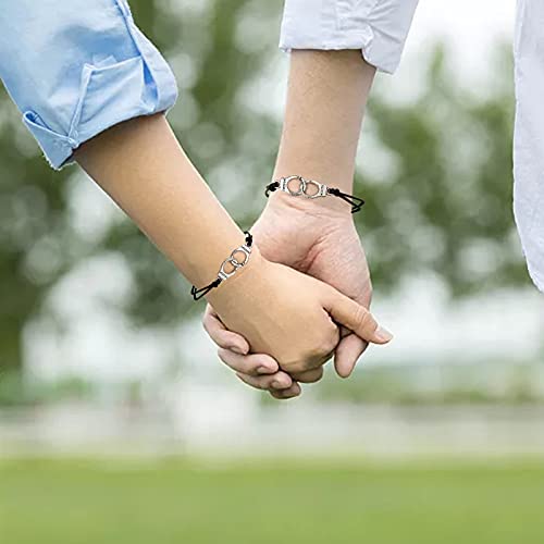 Paper Clip Earrings For Women Silver Rhinestone Necklaces For Women Bn0155-08E Handmade Friendship Pairing Bracelet Best Friend Couple Family Teenage Sisters Womens Gold Jewelry Set (Silver, One Size) #TOP4