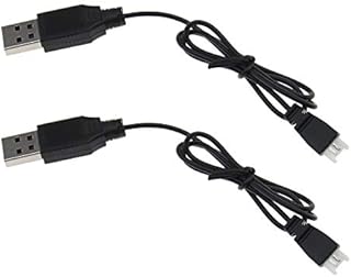 2Pcs USB Charger Cable RC LiPo Battery Power Supply Charging Cord 55cm Wire Compatible With Syma X5C X5SC X5SW H107C Quadcopter Drone