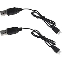 Create idea 2X USB Charger Cable RC LiPo Battery Power Supply Charging Cord Wire Compatible with Syma X5C X5SC X5SW H107C Quadcopter Drone