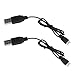 2-teiliges Tragbarer USB-Ladekabel Drohne Ersatzteil Quadcopter Zubehör USB-Ladegerät für Syma X5C X5SC X5SW H107C