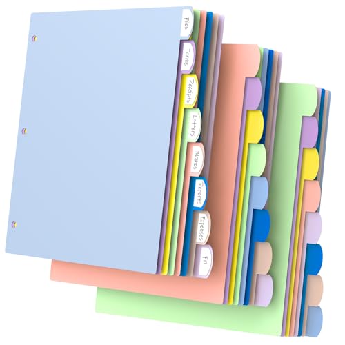 Intercalaires pastel HABGP à onglets pour organiser vos cours et recettes