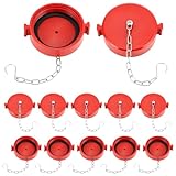 QWORK Lot de 12 capuchons de raccordement de tuyau d'incendie NST/NH de 5,3 cm avec chaîne...