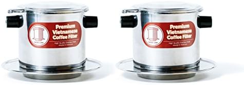 Thang Long 2 x Stainless Steel Vietnamese Coffee Filter Press 8 oz. Works well w/French Grind Coffee. Gravity Insert