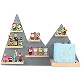 Legezon Kinder Regal für Tonie Box und Hörfigurens,Luftballon Passend für über 17+ Toniefiguren,Magnetisch Beliebig Fixierbar,Für Jungen und Mädchen zum Spielen und Sammeln(Berg)