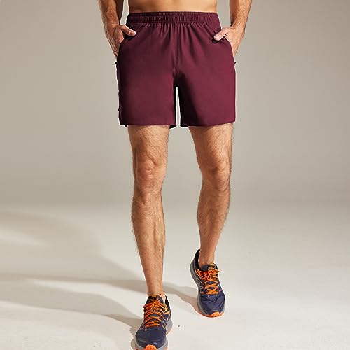 Image of MIER Men's Workout Running Shorts Lightweight Active 5 Inches Shorts with Pockets, Quick Dry, Breathable