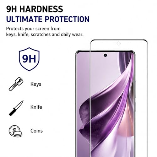 Image of Compatible For Realme 12 Pro 5G / Realme 12 Pro Plus /Realme 12 Pro+ Edge to edge Curved Full Glue Tempered Glass with installation kit (Non UV glue Tempered glass)