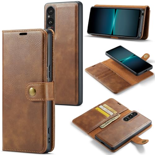Coque portefeuille Sony Xperia 1 V 5G magnétique avec verre