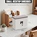 Suntiko 5-Sheet Cross Cut Paper Shredder for Home Office, P-4 High Security Level Document Shredder with 2.38 Gallon Bin, Jam Proof Design & Thermal Protection for Professional Use, Brown + White