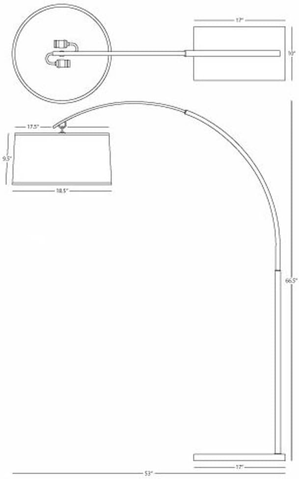 Robert Abbey Archer Small Warm Brass Arch Floor Lamp