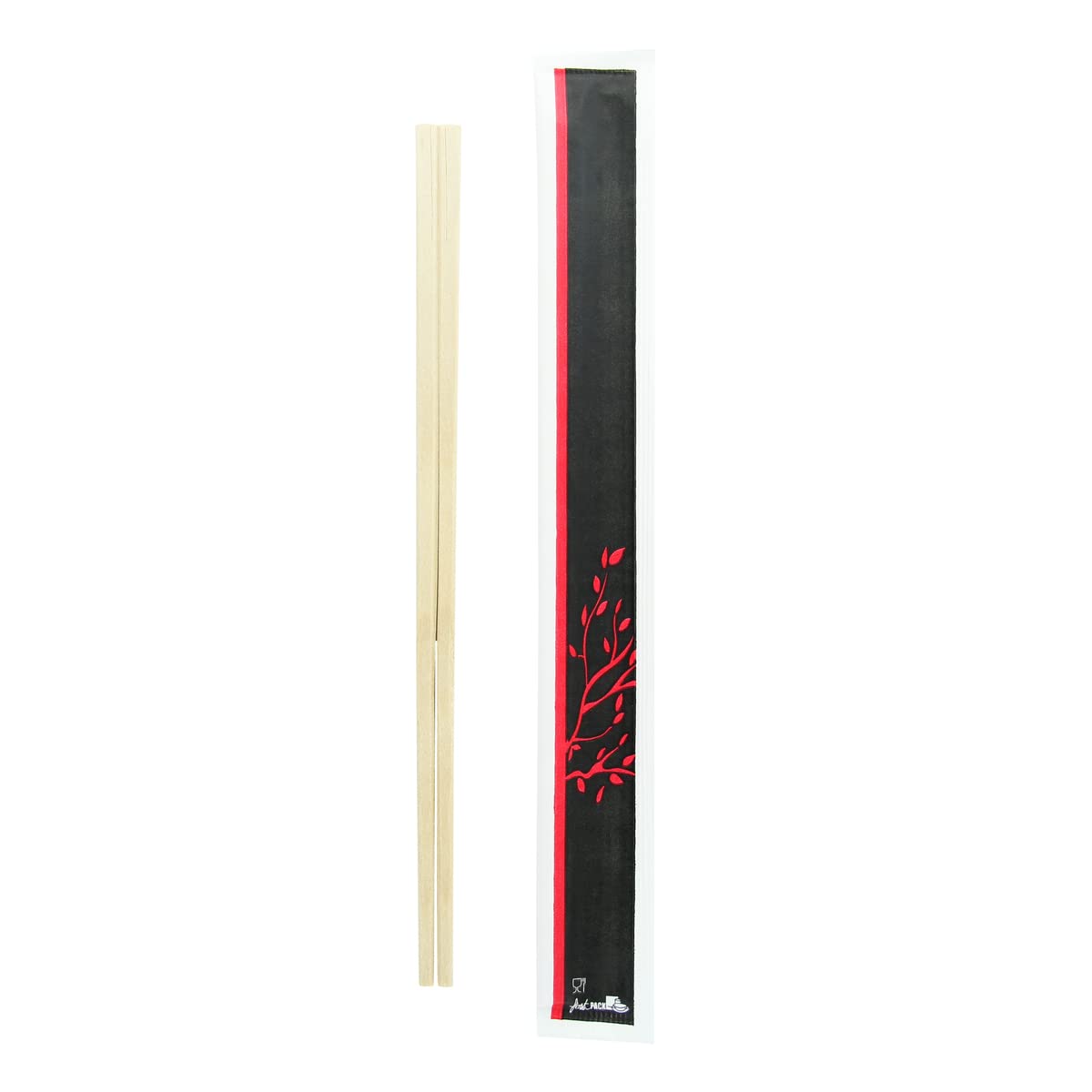 PacknWood 210CVBGE - Wooden Chopsticks in Sleeve - Disposable Chop Sticks for Cooking/Eating (Case of 2000) - Individually Wrapped Wooden Chopsticks (7.9" Long)