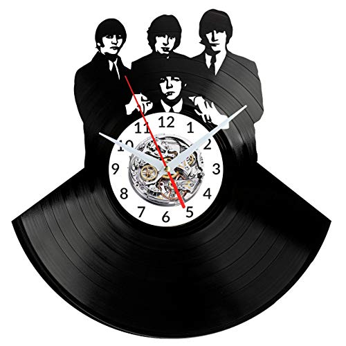 EVEVO Beatles Horloges Murales Disque Vinyle Disques Vinyliques Horloges Murales Vinyle Record Mur l’horloge Créatif… - Les Beatles, Paul McCartney, John Lennon, RIngo Starr, George Harrison EVEVO Beatles Horloges Murales Disque Vinyle Disques Vinyliques Horloges Murales Vinyle Record Mur l'horloge Créatif… – Image 3