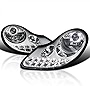 Spec-D Tuning Clear LED+Signal Projector Fog Headlights Compatible with 1997-2004 Porsche Boxster 986, 1997-2001 Porsche 911 996 Left + Right Pair Headlamps Assembly