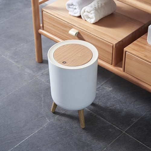 Caneca de basura ABS 7L blanca para oficina y hogar miniatura 2