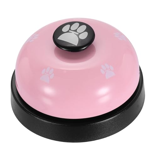 uxcell Desk Call Bells, 2.8" Front Desk Service Bell, Counter Ringing Bell for Office, Hotel, Classroom, Dinner, Restaurant, Pet Training, Light Pink
