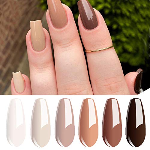 Vishine Shellac Nagellack Set - Pink Nude UV Gel Polish Kit Nail Art, Gelpolier Set Nagellampe erforderlich, 8 ml pro… – Bild 3