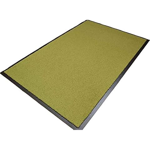 SrS Rugs® Colour Barrier Mat Indoor Washable Absorbent Entryway Door Mat Runner with Non-Slip PVC Backing. 6 Sizes. 9 Colours (Green, 40cm x 60cm) Cover