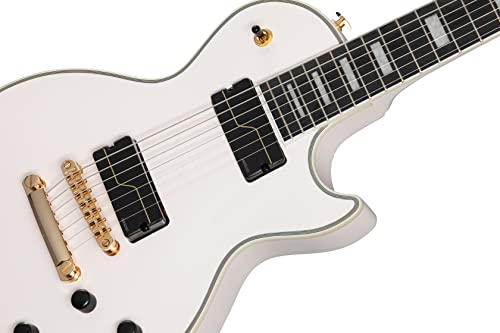 Epiphone Matt Heafy Les Paul Custom Origins 7 cordes avec étui rigide Blanc - Les Beatles, Paul McCartney, John Lennon, RIngo Starr, George Harrison Epiphone Matt Heafy Les Paul Custom Origins 7 cordes avec étui rigide Blanc – Image 4