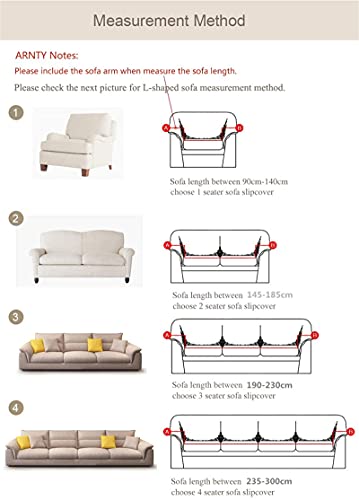 Meiju Sofa Cover 1 2 3 4 Seater, Leopard Print Slipcovers Stretch Elastic Fabric Couch Covers Armchair Loveseat Non Slip Washable Pet Dog Furniture Protector (Green leopard,1 Seater:90-140cm) - Image 3