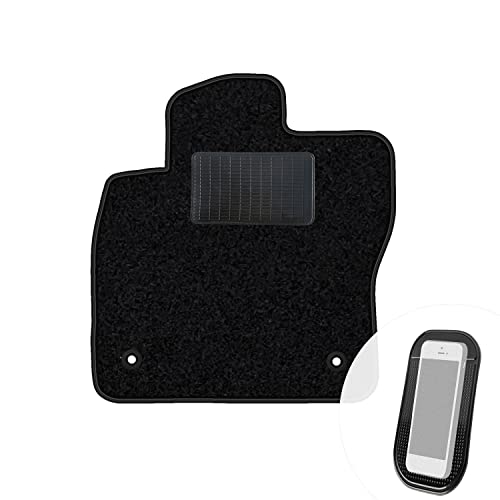 moto-MOLTICO Fahrer Fußmatte Auto Velours Fahrerseite Autoteppiche Schwarz Fahrermatte 1-teilig...