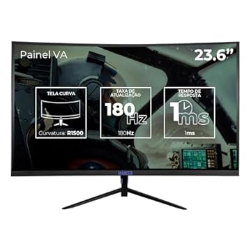 Monitor Gamer Curvo Mancer Valak Z180H, 24 Pol. VA, FHD, 1ms, 180Hz, FreeSync e G-Sync, HDMI/DP, MCR-VKZ180H-BL01