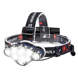 WildTech Koplamp LED oplaadbaar – Hoofdlamp 8 LED – 18000 lumen – 500 meter bereik – Verstelbaar Hoofdband – waterdichte lichtgewicht voor kinderen en volwassenen