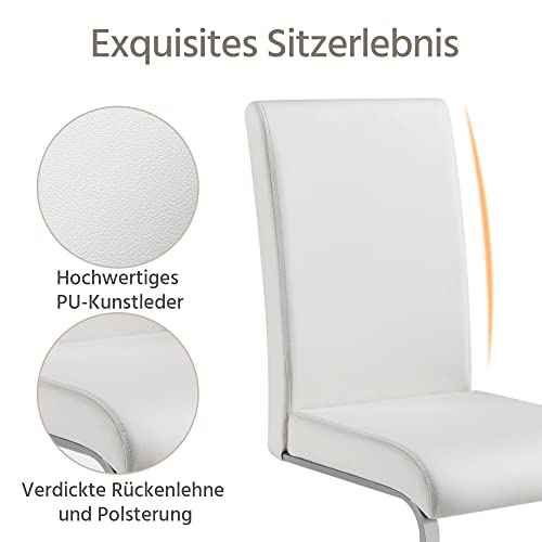 Schwingstuhl Yaheetech 2er Set Esszimmerstühle für Küche und Wohnbereich