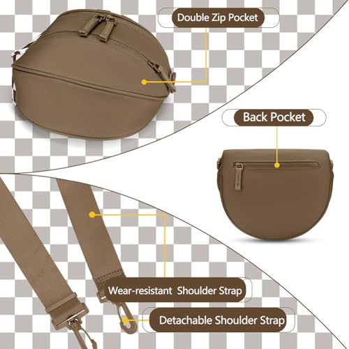 YFGBCX Checkered Bum Bags for Women Checkered Crossbody Bag Purse Spacious Nylon Sling Bags Bum Purse4