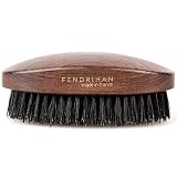 Fendrihan Military Hand Finished Stained Beech Wood Hair Brush with Medium Stiff Dark Boar Bristles