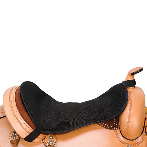 Weaver Equine Western Horse Saddle Pad, Mesh, Shock Absorbing Gel Saddle Pad Seat for Stable Riding and Spine Protection, Durable Equine Supplies by Weaver Equine - Used condition - US$42.99