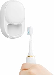 UV-Desinfektions-Zahnbürstenhalter mit Trocknungsfunktion – Elektrischer Wandmontage-Bürstenhalter mit LED-Bildschirm, Timer & wiederaufladbarem Akku, für 2 Zahnbürsten, hygienisch & platzsparend