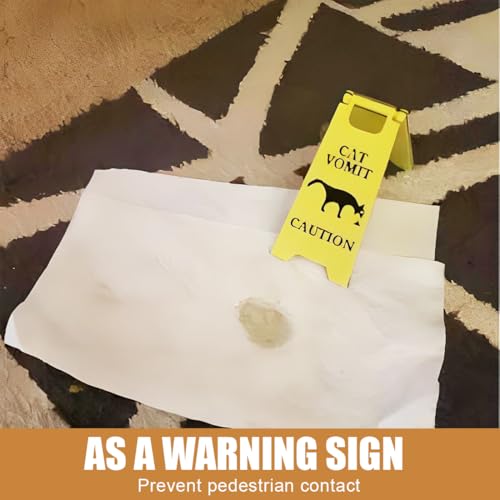 Hundekotzesignal, Lustiges Hundekotzesignal, Warnschild für nassen Boden, Miniatur-Knebel, Haustierkotzesignal-Warnschild, gedruckt in Kunststoff, Warnschild vor Glätte, gelb (A)