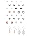 Produktbild SIX Ohrschmuck Set: 14 Ohrstecker und 2 Ohrhänger [Geschenk Idee für Frauen]  verschiedene Motive und Farben » Vintage Ohrschmuck « Schmuck - Stahl  Ohrschmuck (455-541)