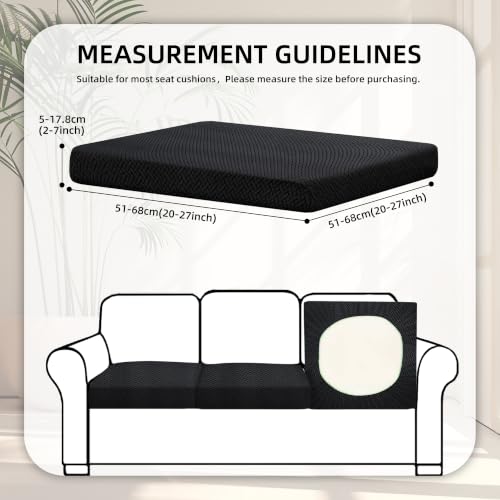 Image of 12 Pcs Outdoor Cushion Covers, Patio Sofa Cushion Covers Replacement