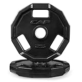 CAP Barbell 25 Lb 12-Sided Rubber Coated Olympic Weightlifting Grip Plate – Pair (25lb x 2)