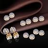 DELECOE 12 PCS White Gold Soft Silicone Earring Backs for Studs,Hypoallergenic Earring Backs Replacements for Studs Earring Hoops Fish Hook Gold Color #4