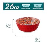 vancasso Miski na zupę dla 6 osób, KRVI porcelanowa miska na musli, salaterki, zestaw misek na musli, rameny, desery, zupy, makaron
