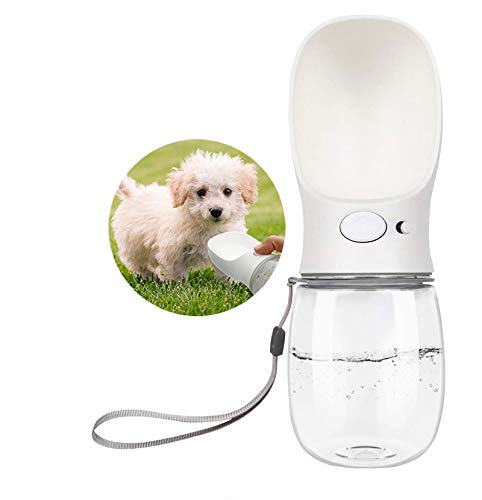 Kalimdor Dog Water Bottle, 12oz Leak Proof Portable Puppy Water Dispenser with Drinking Feeder for Pets Outdoor Walking…
