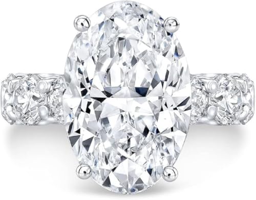 4CT-8CT Oval Colorless Moissanite Engagement Ring