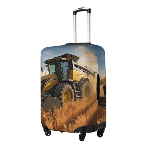 Travel Luggage Cover Elastic Anti-Scratch Suitcase Protector Washable Travel Suitcase Cover Farm Tractor Harvest Luggage Protector Fits 18-32 Inch Suitcase2