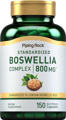 Boswellia Extract Capsules | 800mg | 150 Count | Standardized Complex | with Boswellic Acid | Non-GMO, Gluten Free Supplement | by Piping Rock