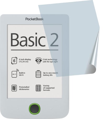 Preisvergleich Produktbild PocketBook 2X Basic 2 Premium Displayschutzfolie Bildschirmschutzfolie kristallklar von 4ProTec