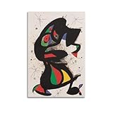 KANGZENG Impression sur toile Joan Miro Œuvres de peintre (oiseaux et insectes)   30 x 45 cm