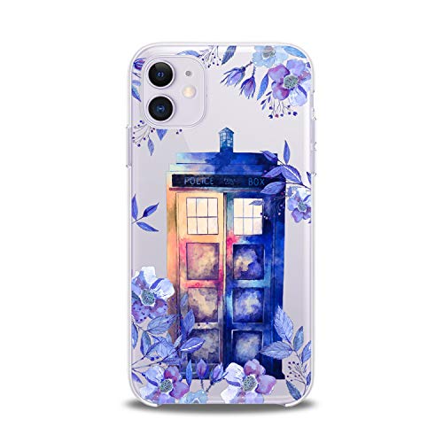 Lex Altern Case Compatible With Iphone 14 13 Pro Max 12 Mini 11 Xs Xr 8 X 7+ 6 Se 5 Blue Clear Cute Box Girls Design Print Floral Police Teens Who Lightweight Cover Slim Fit Smooth Soft Doctor Women #TOP6