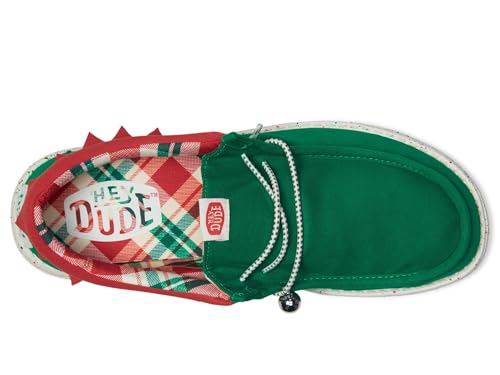 HEYDUDE Men's, Wally Holiday Elf, Green/Red, 8, Medium2