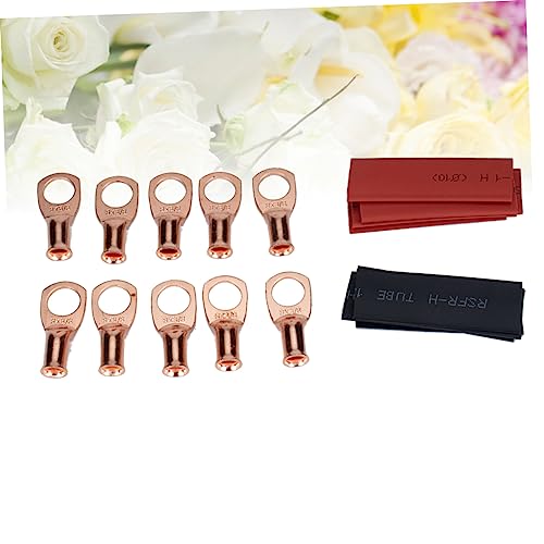 Vaguelly 10Pcs Fio Tubo Termorretrátil Kit De Tubo Termorretrátil Terminais De Anel Tubular Terminai