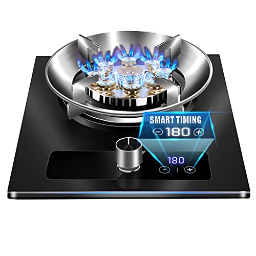 Gas Hob Built-In Gas Cooktop, 1 Zones Burner Gas Hob,Flameout Protection & Timing Function(I LPG) (A LPG)