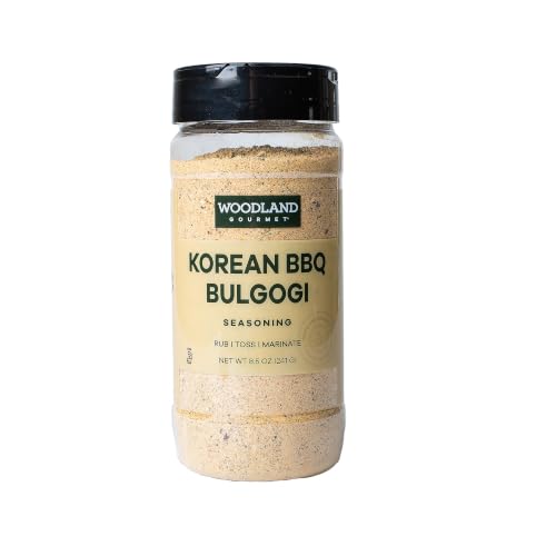Korean BBQ Bulgogi Seasoning, 8.5 oz – Sweet & Savory Soy, Garlic, Sesame & Brown Sugar Blend for Beef, Chicken & Stir Fry – Korean Marinade Spice by Woodland Gourmet