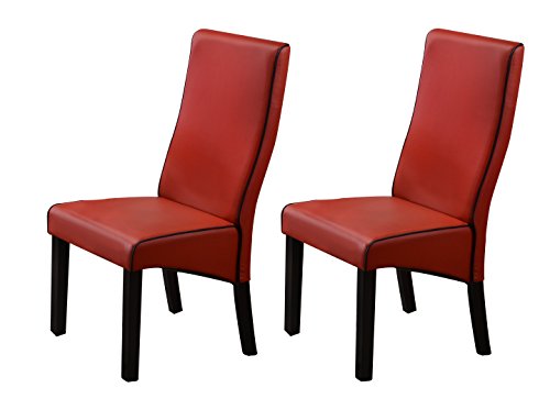 Kings Brand Furniture - 5-Piece Counter Height Dining Set, Table & 4 Chairs (Red) #TOP4