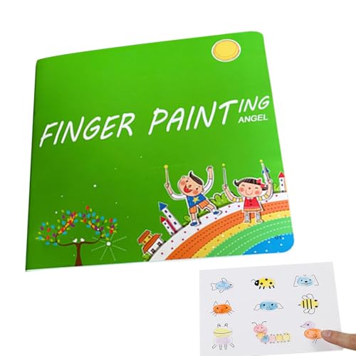 Finger Paint Set - 6 Colors Finger Paint Set Washable | Crafts Hand Drawn Painting Set for Boys Girls Kids Toddler for Home School Outdoor