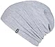 Enter the Complex® Leichte Beanie Mütze, Herren und Damen, Übergangsmütze, Sommer Beanie, Dünne Kopfbedeckung, Baumwolle (Jersey), S/M, Hell Grau Meliert